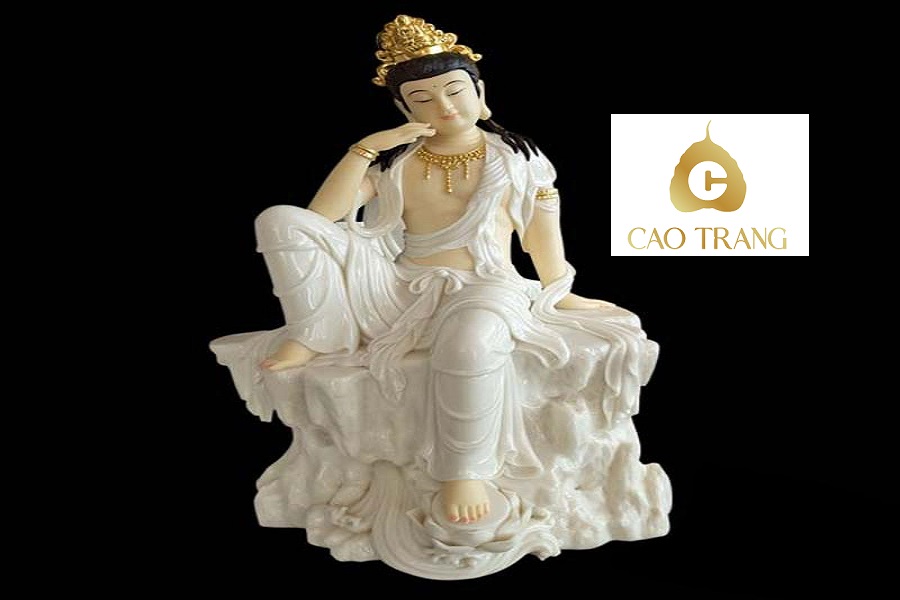 Bán Tượng Quan Âm Tự Tại Bằng Đá