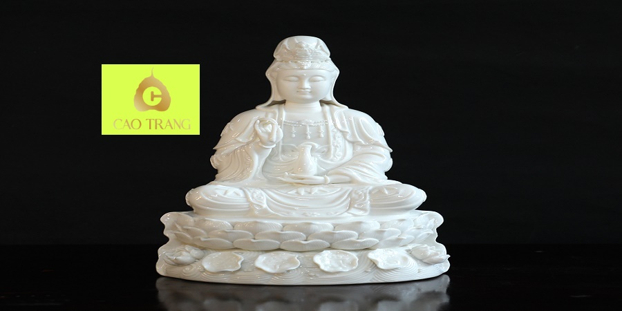 Tượng Quan Âm Ngồi Bằng Đá