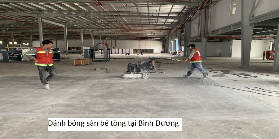 Đánh bóng sàn bê tông tại Bình Dương